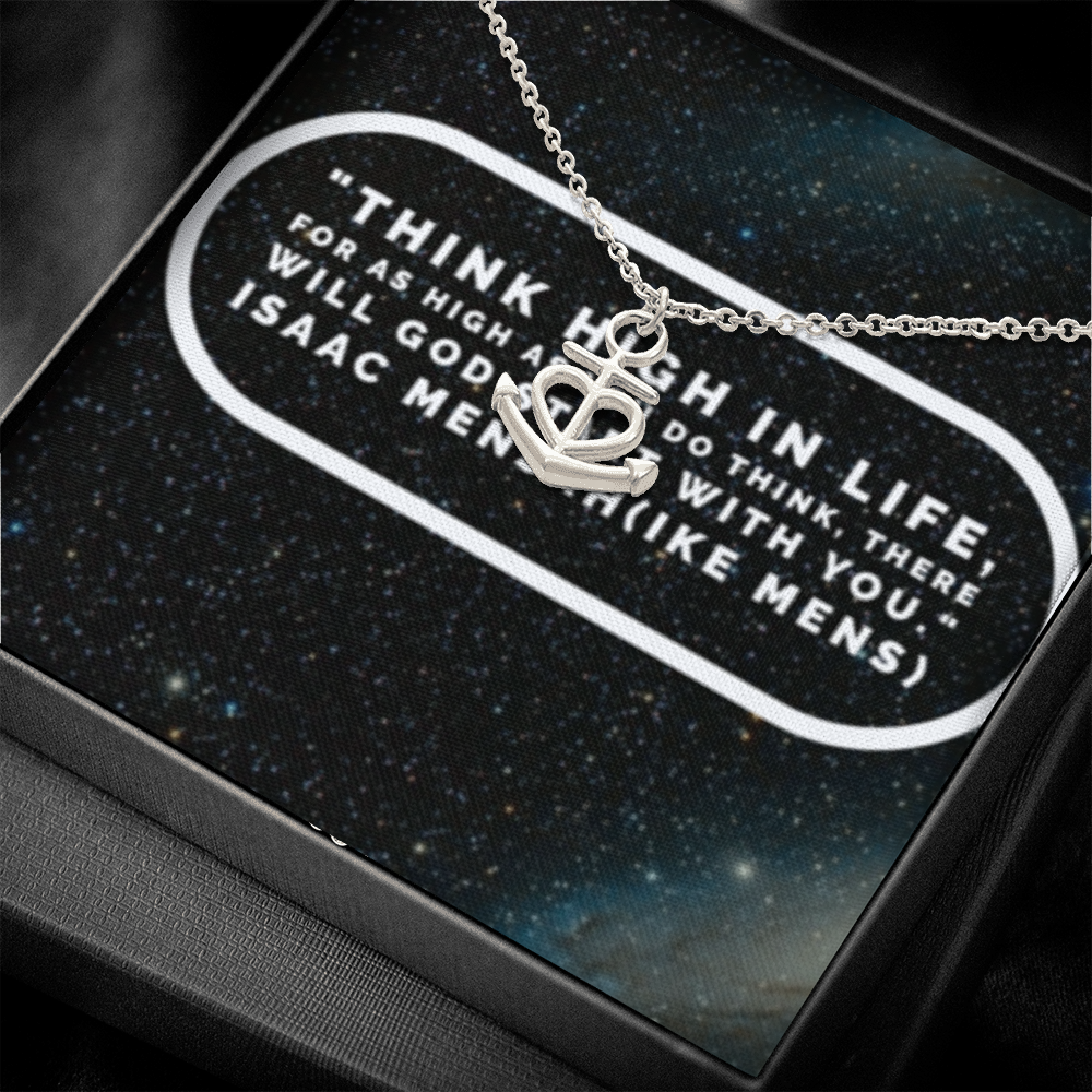 IKE MENS Quote Anchor Necklace
