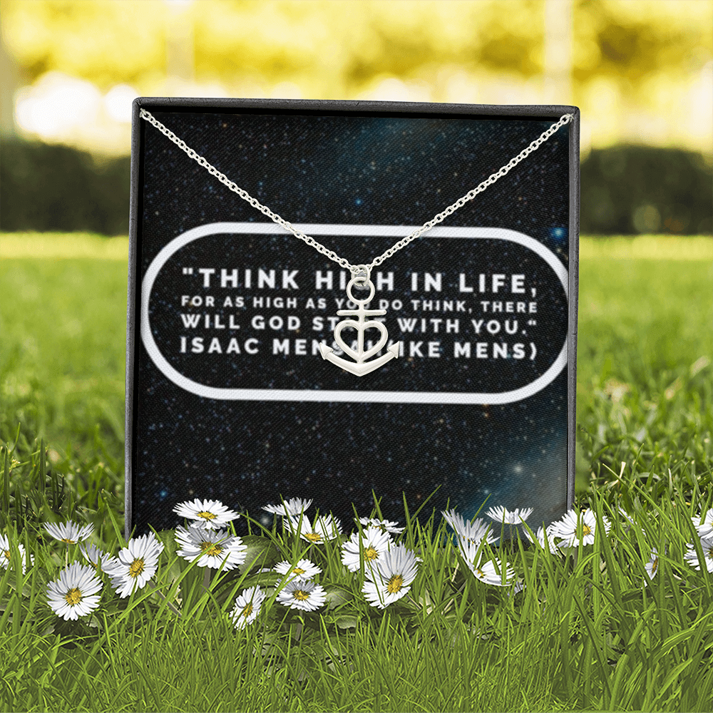 IKE MENS Quote Anchor Necklace