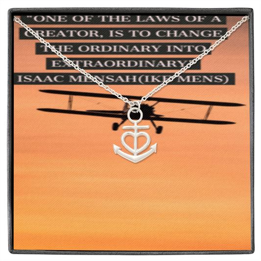 IKE MENS Quote Anchor Necklace