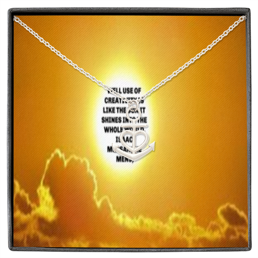 IKE MENS Quote Anchor Necklace