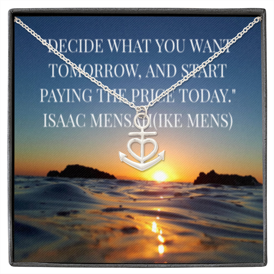 IKE MENS Quote Anchor Necklace