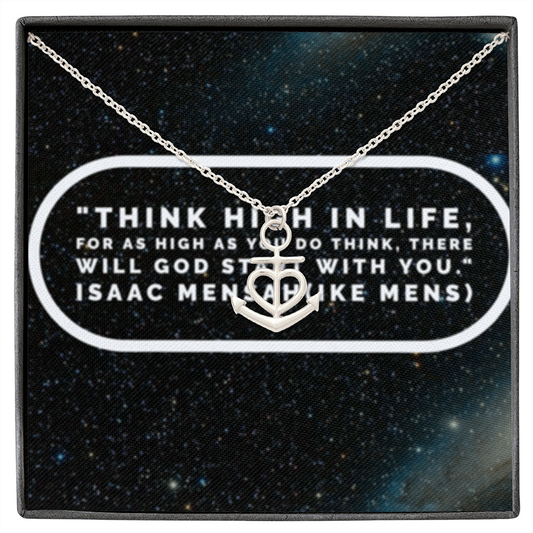 IKE MENS Quote Anchor Necklace