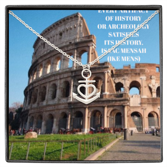 IKE MENS Quote Anchor Necklace