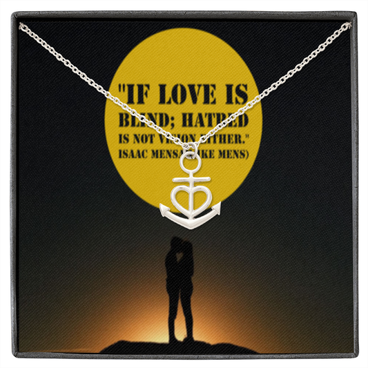 IKE MENS Quote Anchor Necklace