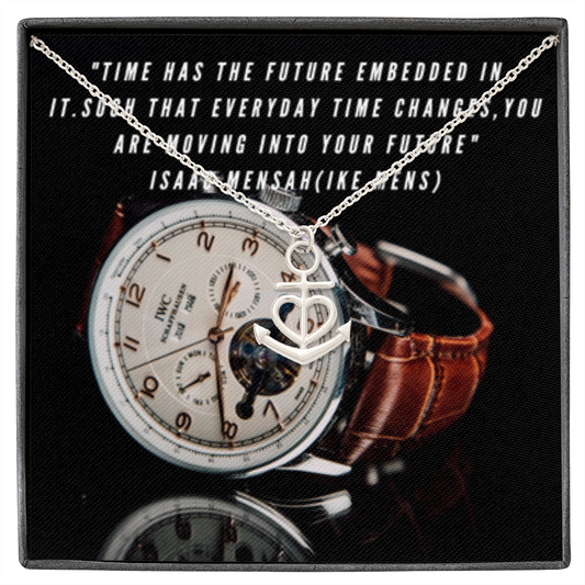 IKE MENS Quote Anchor Necklace