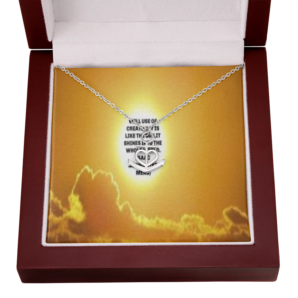 IKE MENS Quote Anchor Necklace