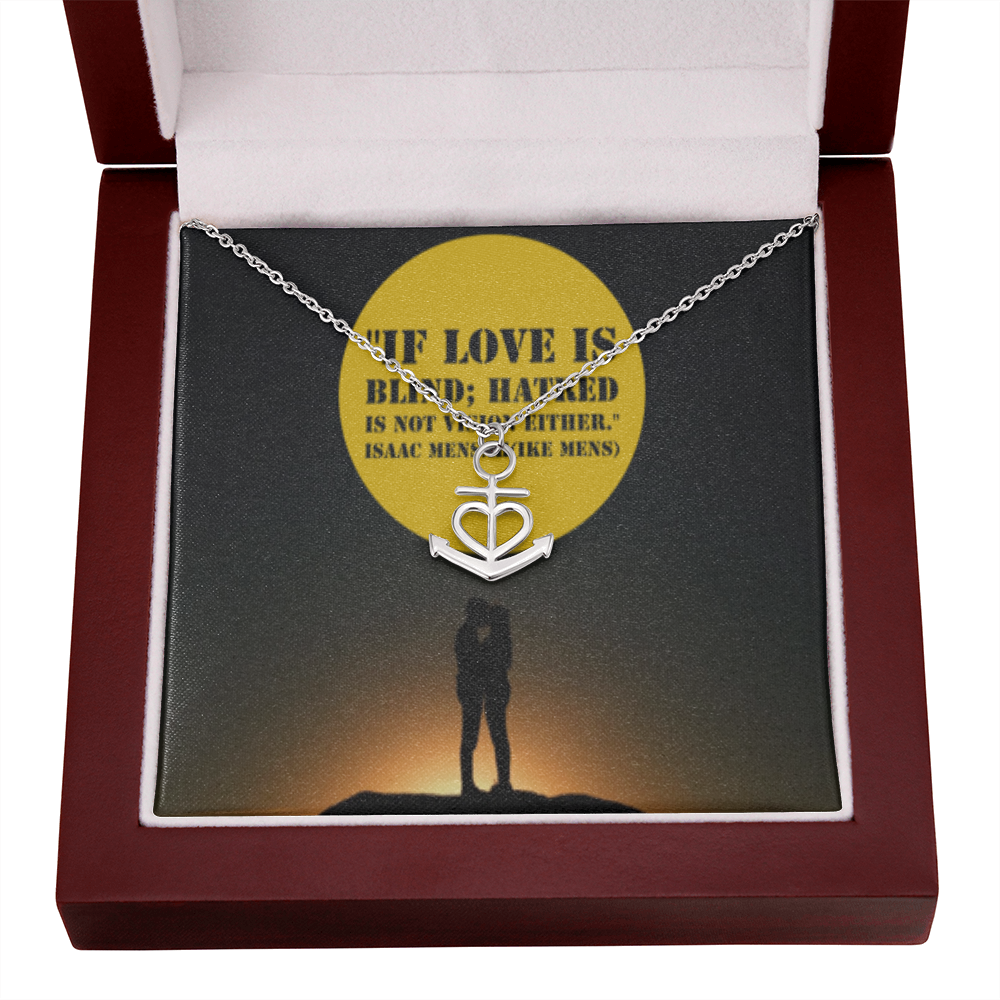 IKE MENS Quote Anchor Necklace