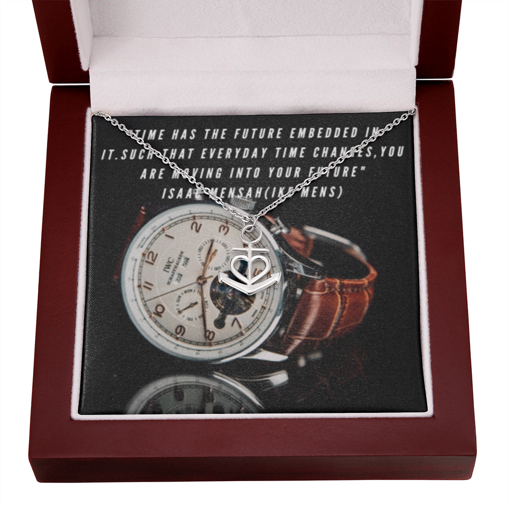 IKE MENS Quote Anchor Necklace