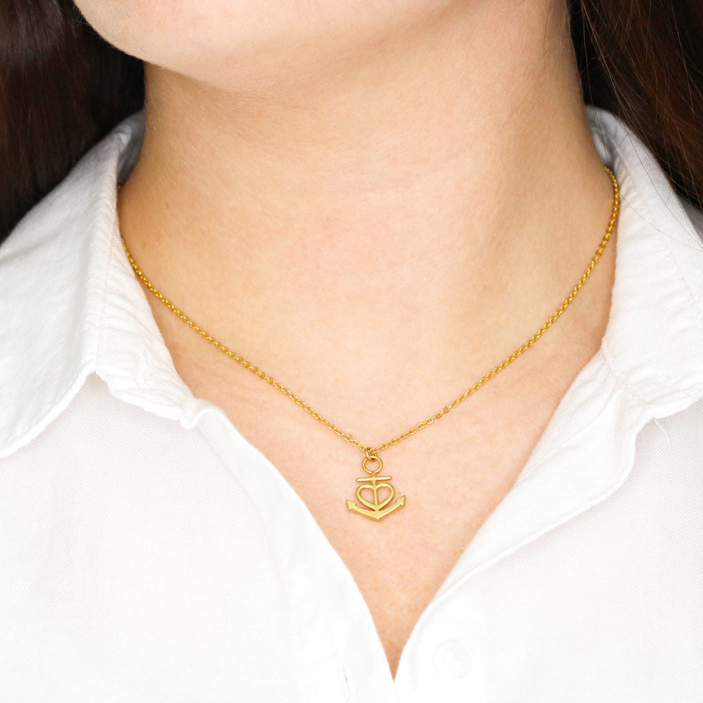 Happy Mother's Day Anchor Necklace