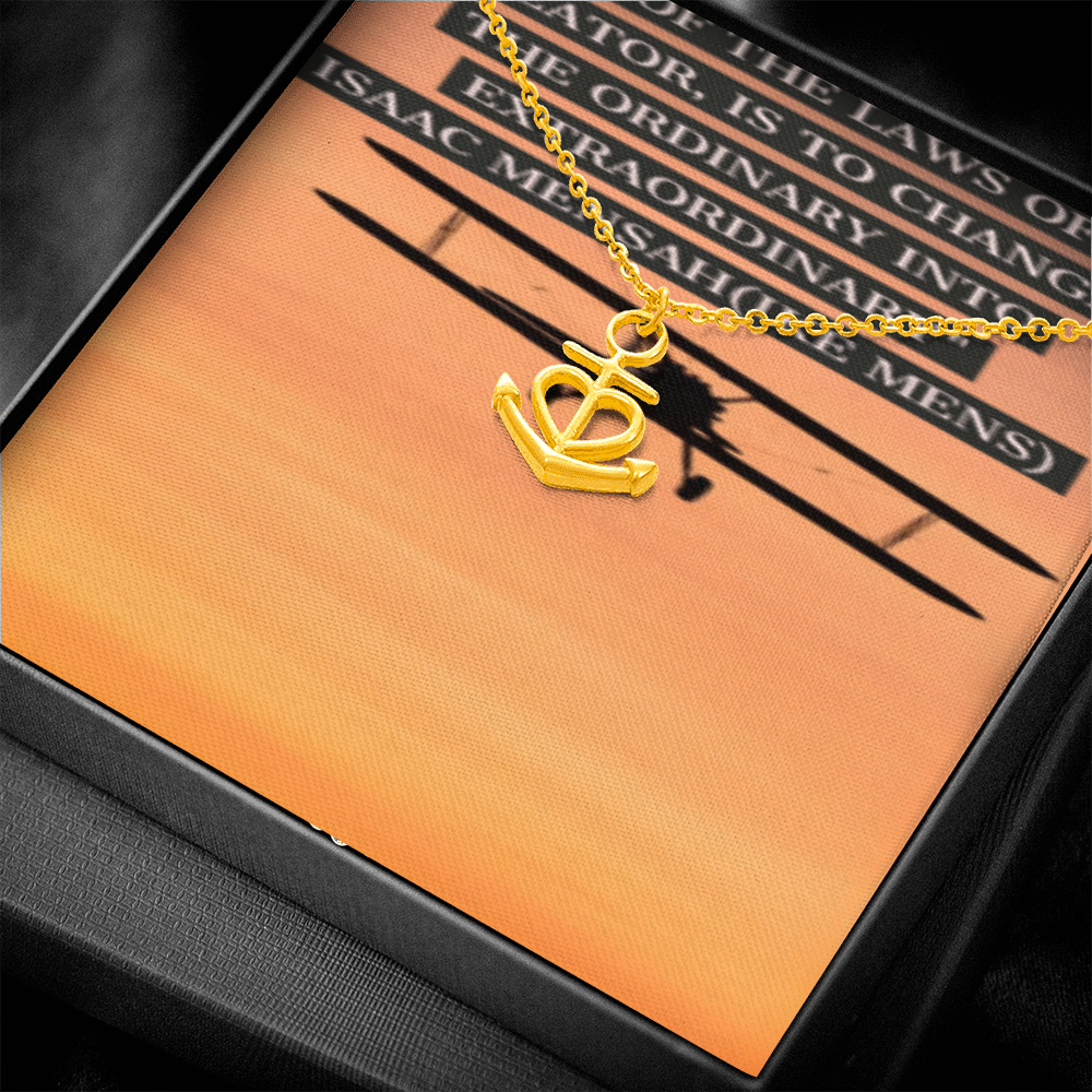 IKE MENS Quote Anchor Necklace