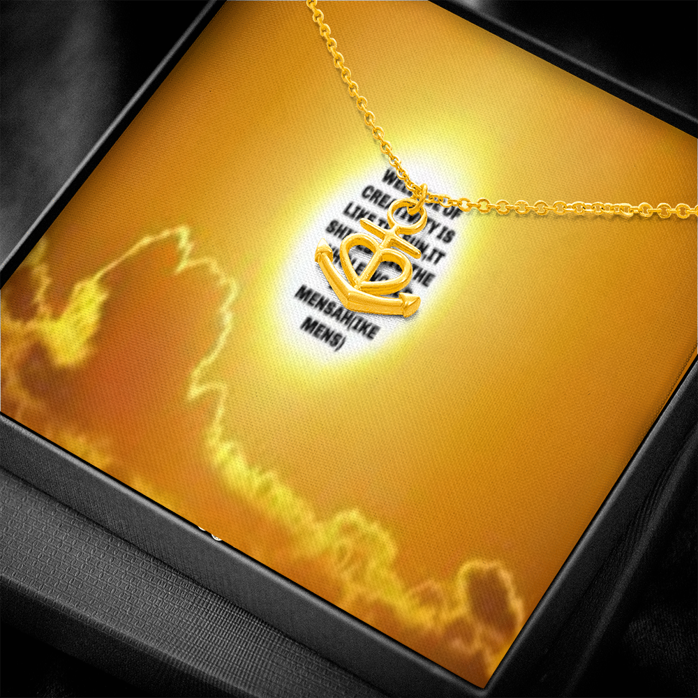 IKE MENS Quote Anchor Necklace