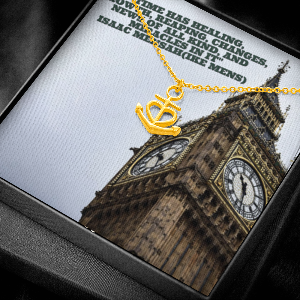 IKE MENS Quote Anchor Necklace