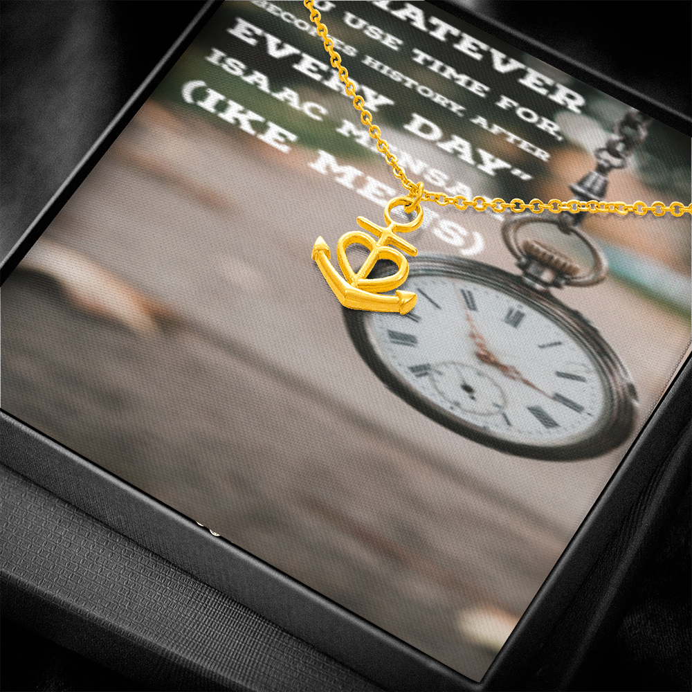 IKE MENS QUOTE Anchor Necklace