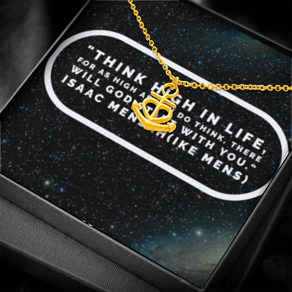 IKE MENS Quote Anchor Necklace