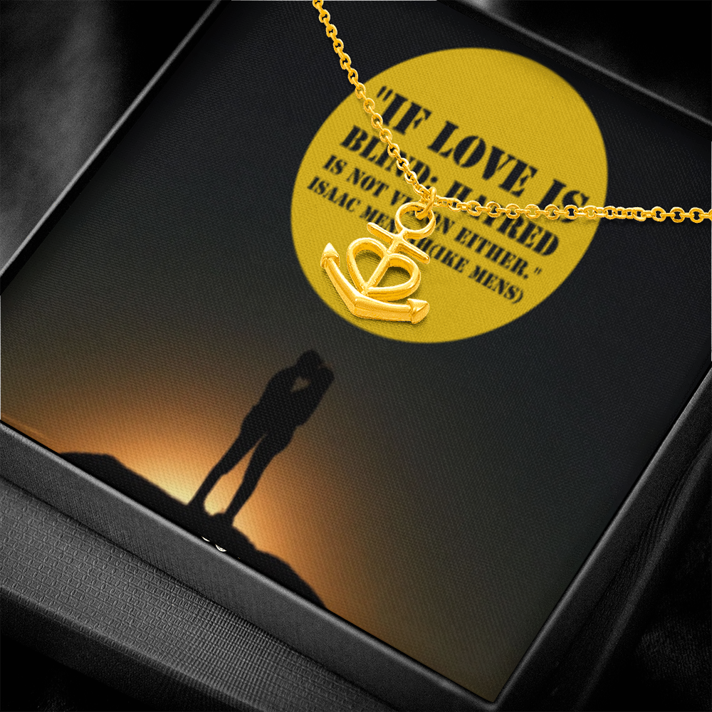 IKE MENS Quote Anchor Necklace