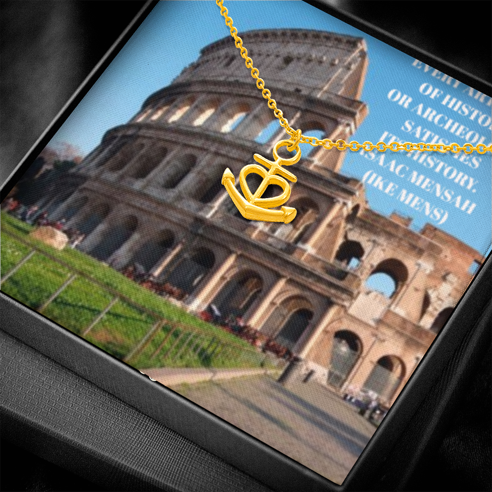 IKE MENS Quote Anchor Necklace