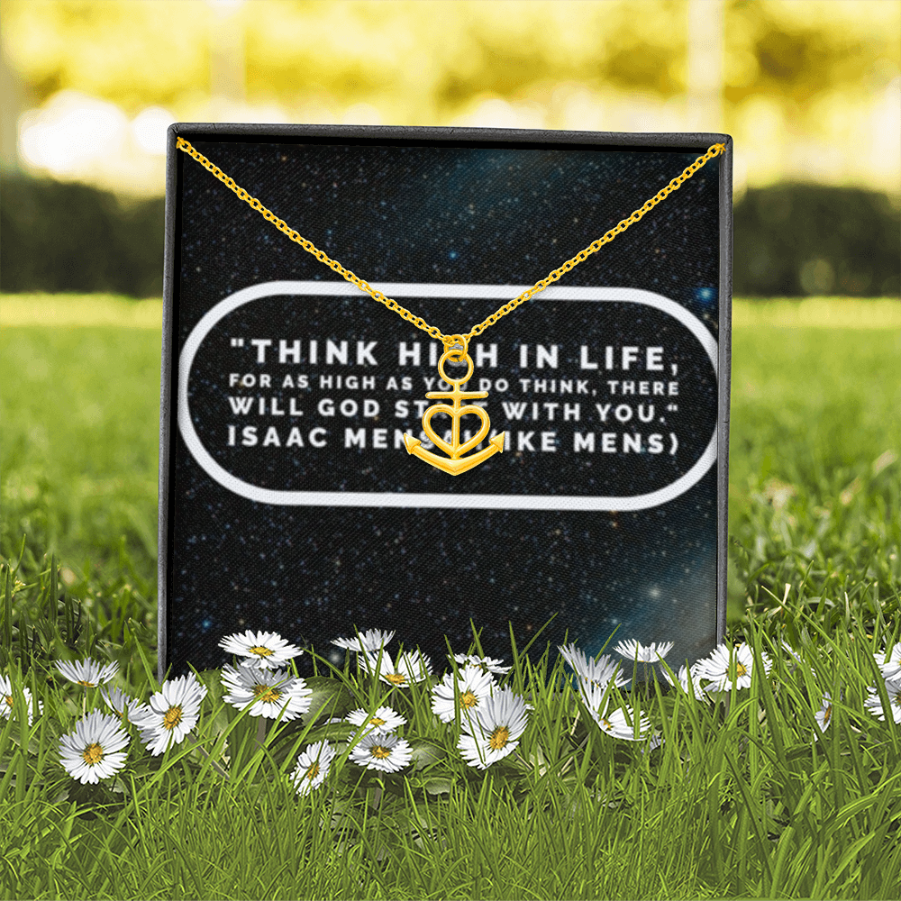 IKE MENS Quote Anchor Necklace