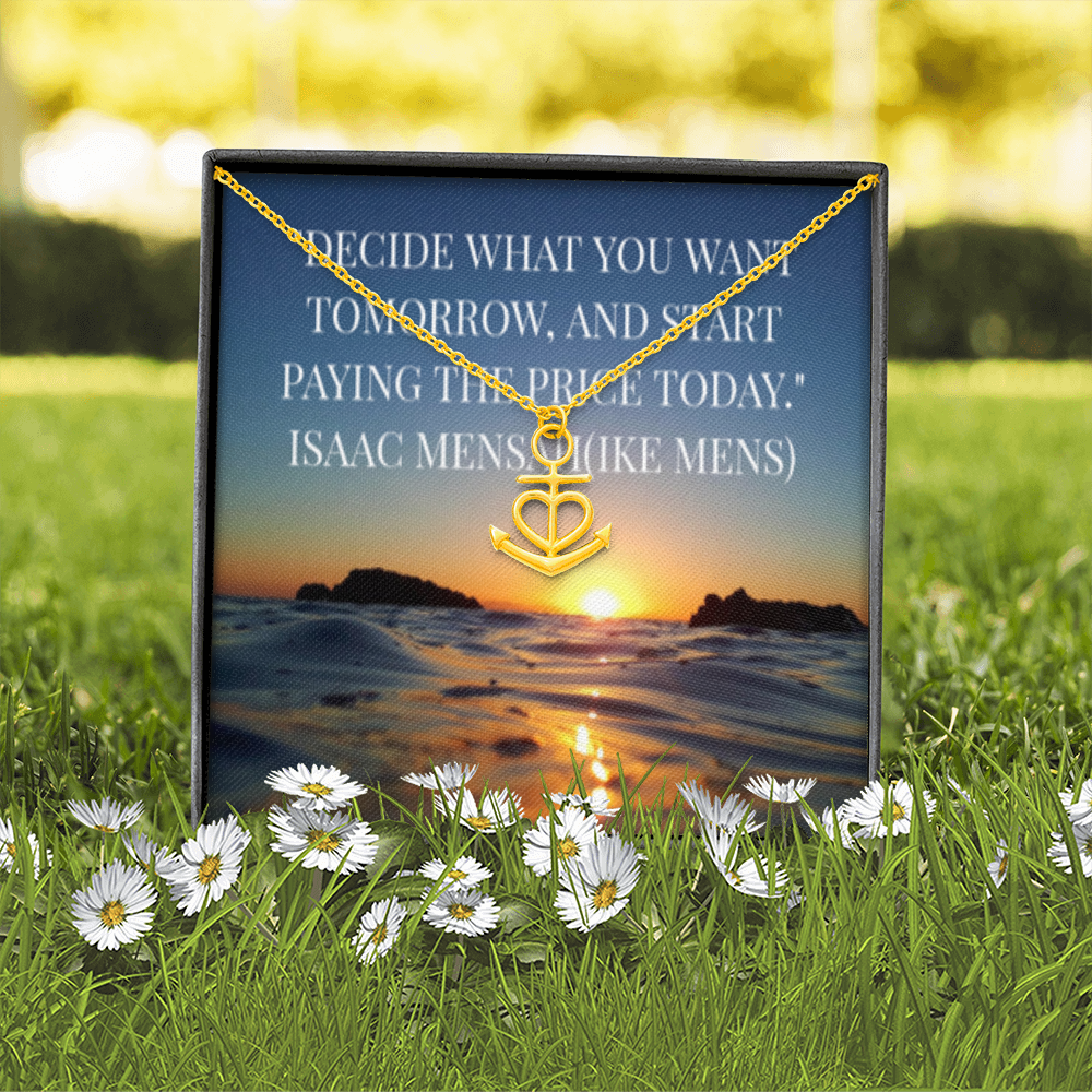 IKE MENS Quote Anchor Necklace