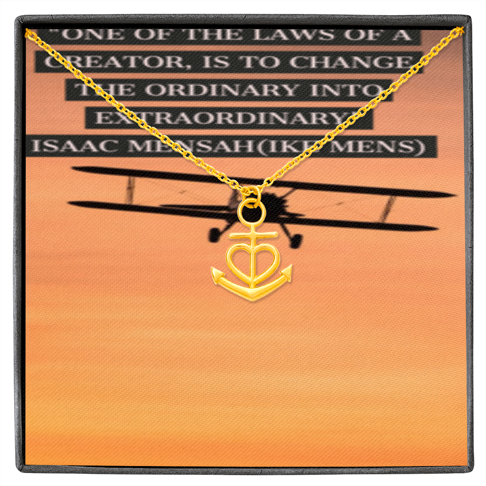 IKE MENS Quote Anchor Necklace