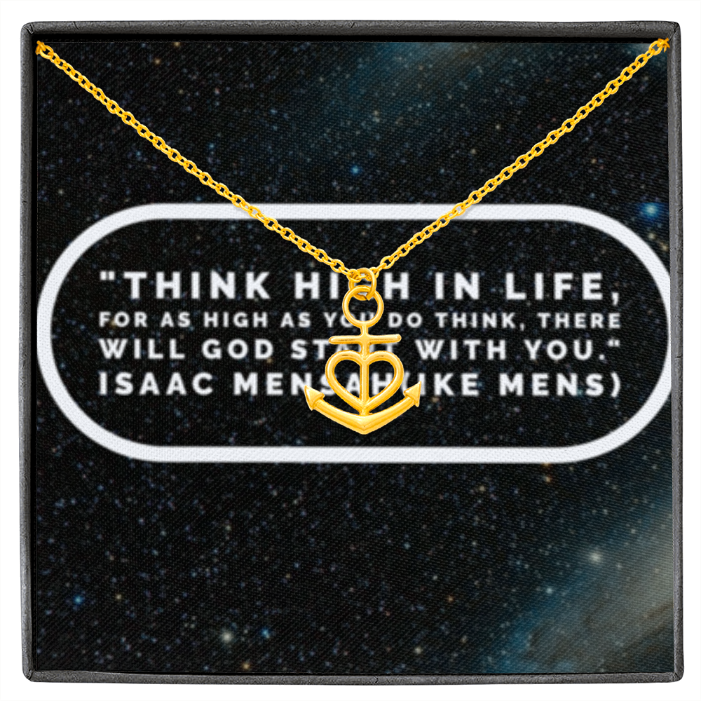 IKE MENS Quote Anchor Necklace