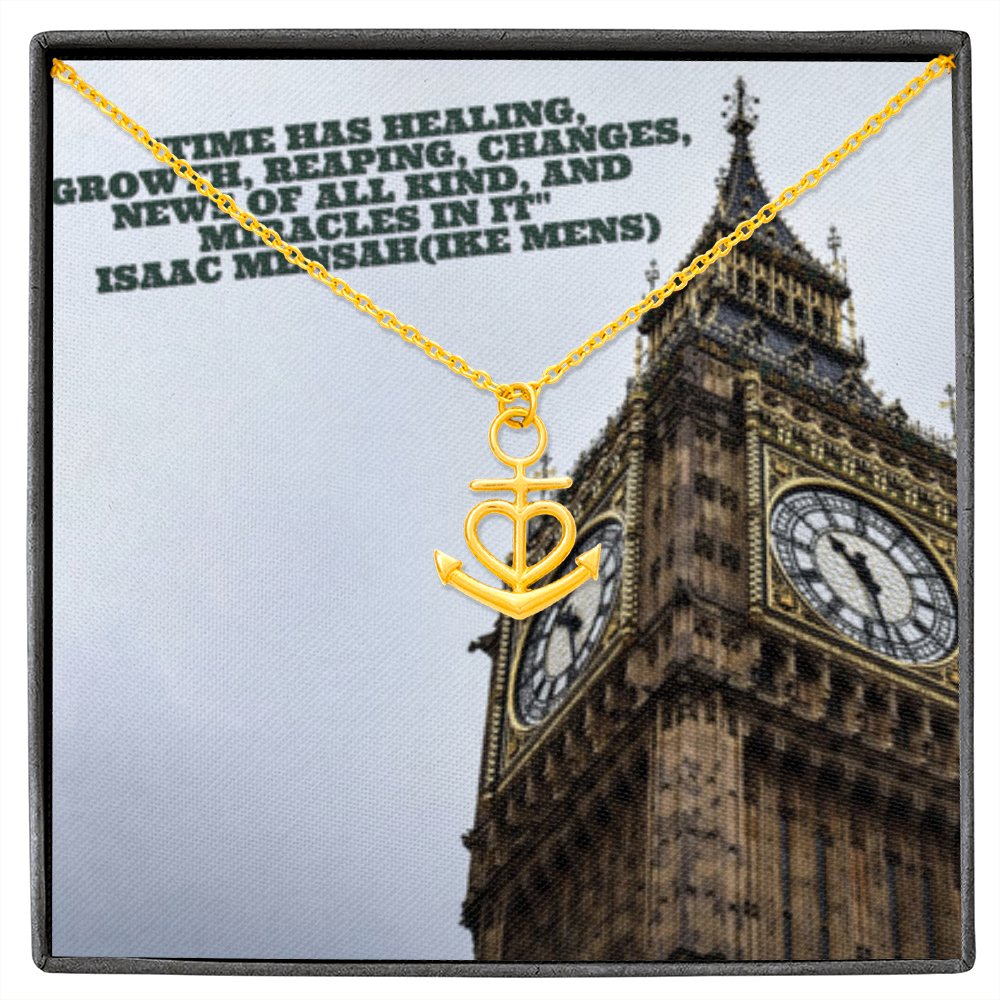 IKE MENS Quote Anchor Necklace