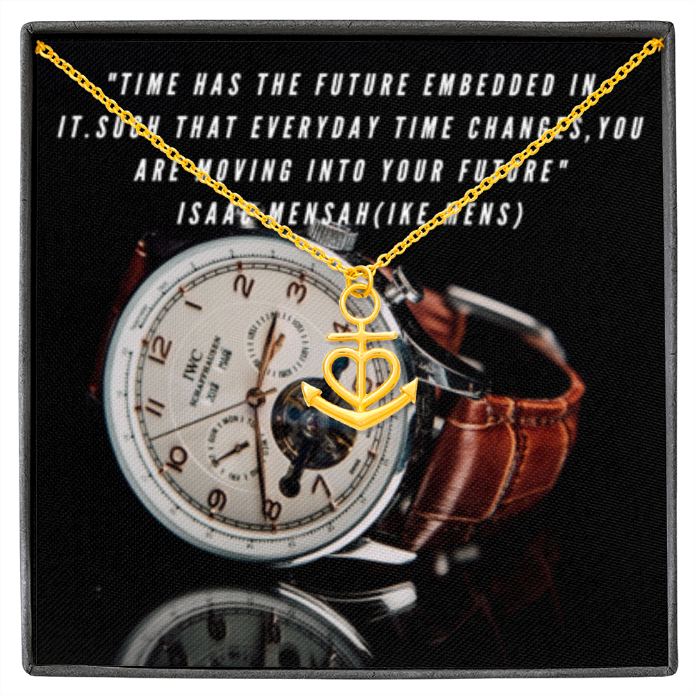IKE MENS Quote Anchor Necklace