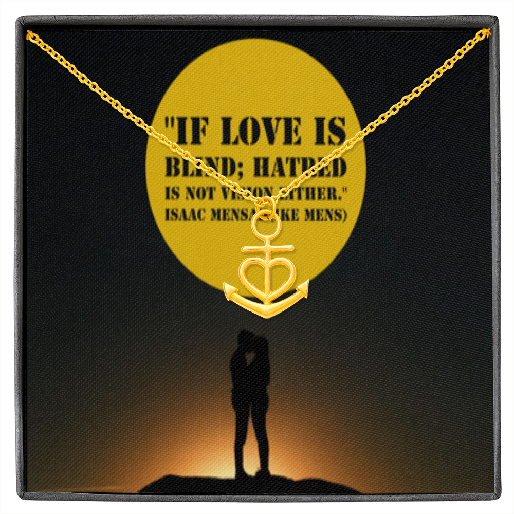IKE MENS Quote Anchor Necklace
