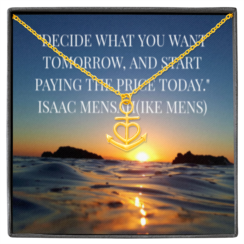IKE MENS Quote Anchor Necklace