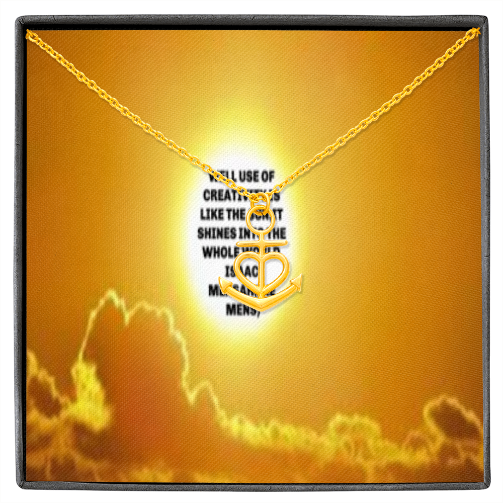 IKE MENS Quote Anchor Necklace