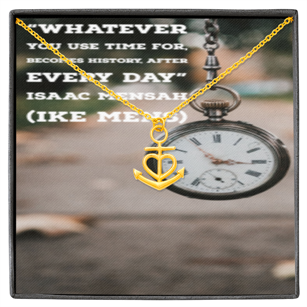 IKE MENS QUOTE Anchor Necklace