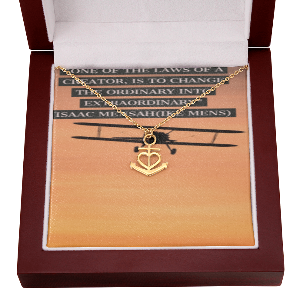 IKE MENS Quote Anchor Necklace