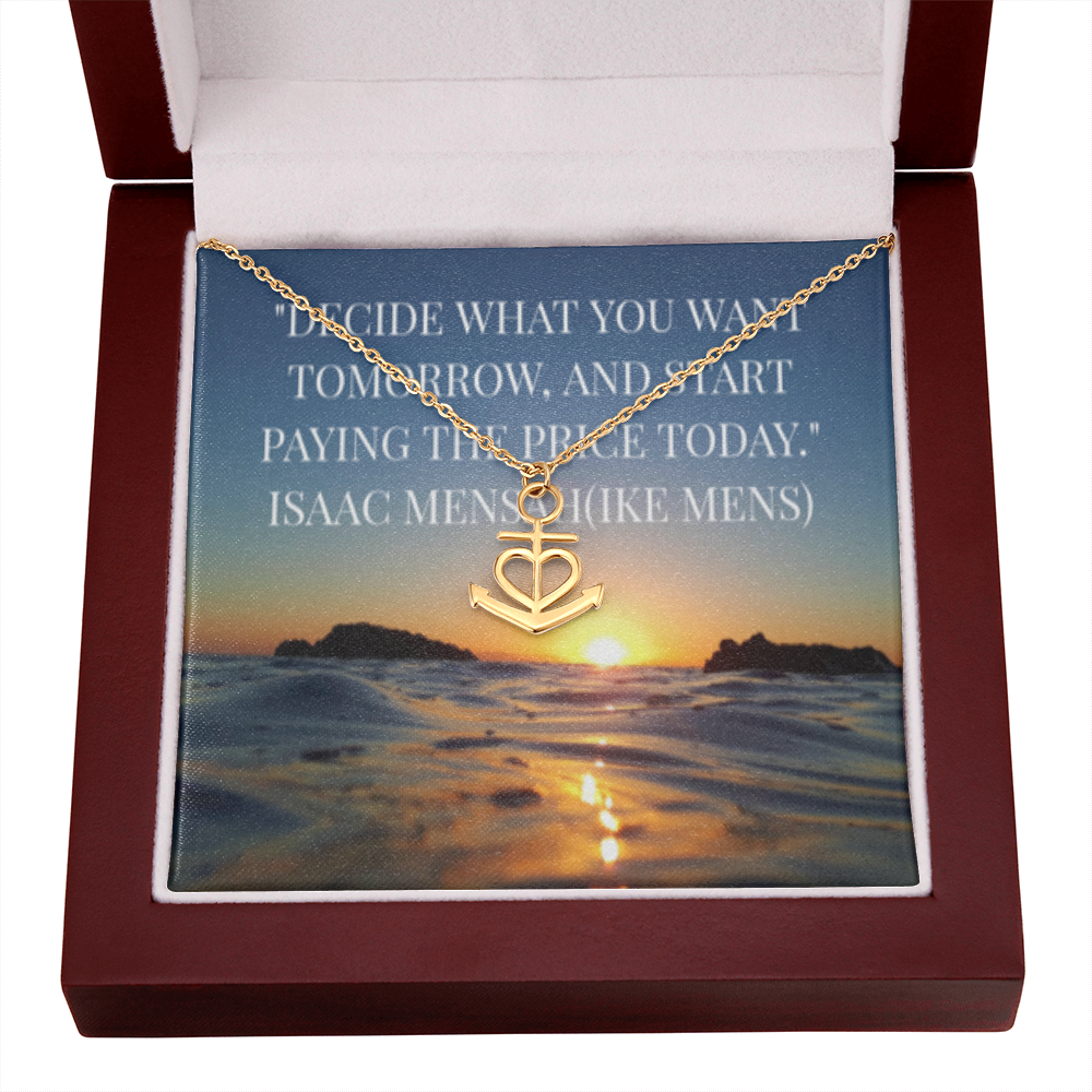 IKE MENS Quote Anchor Necklace