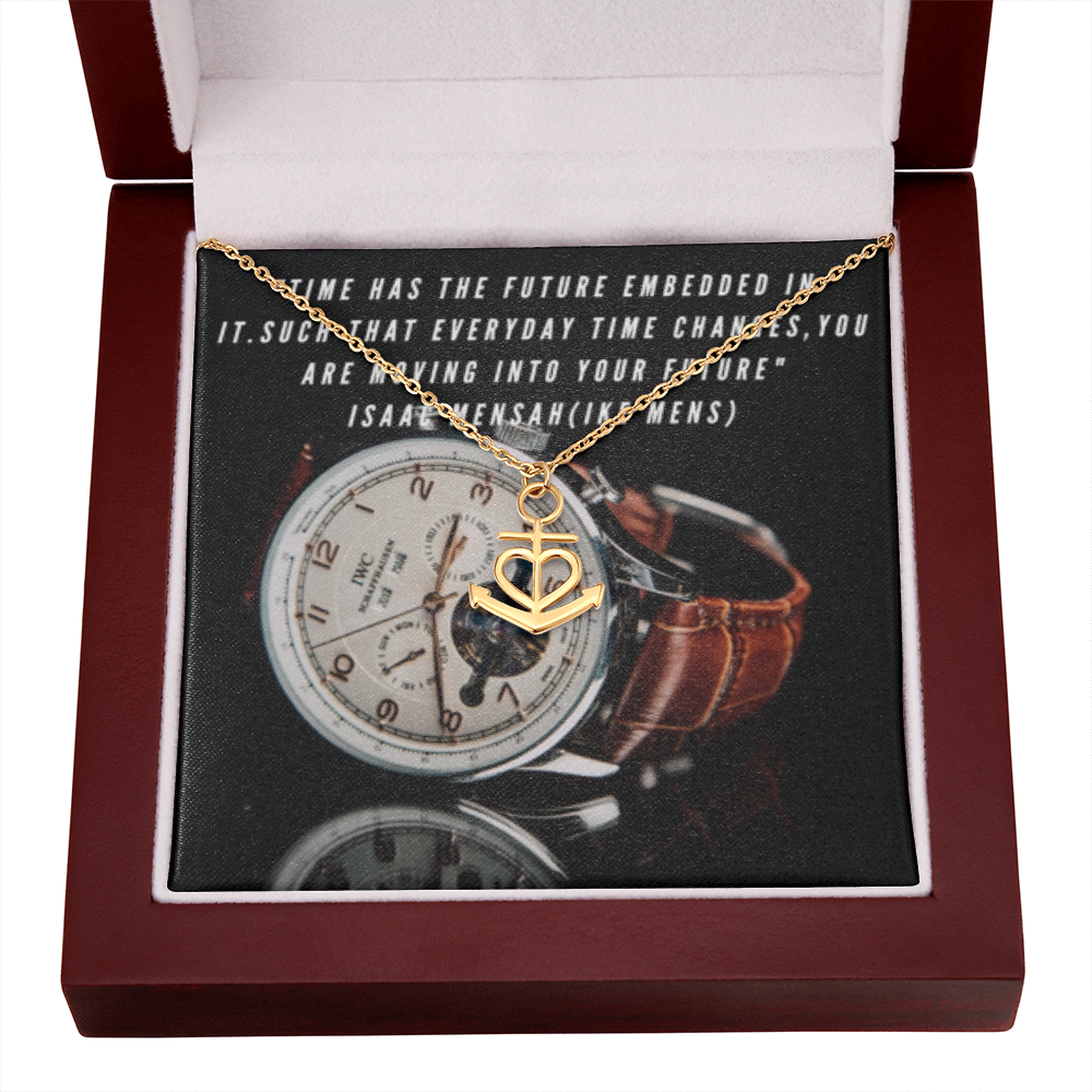 IKE MENS Quote Anchor Necklace