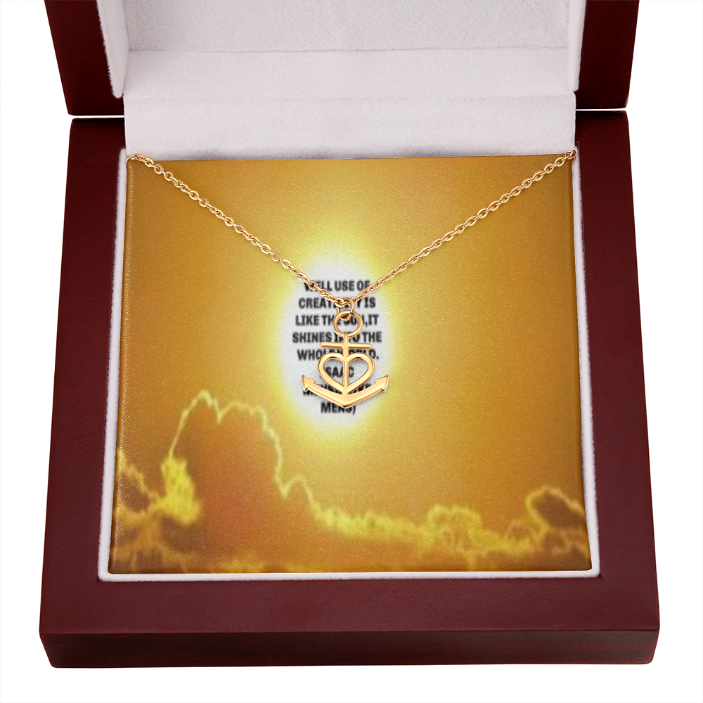 IKE MENS Quote Anchor Necklace