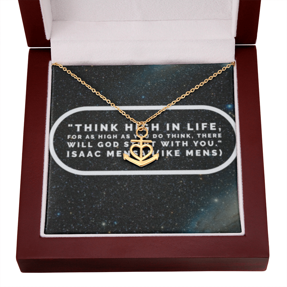 IKE MENS Quote Anchor Necklace