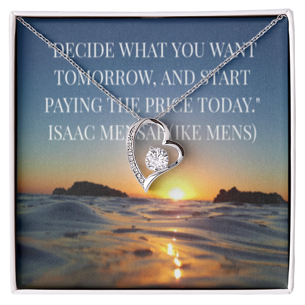 IKE MENS Quote Forever Love Necklace