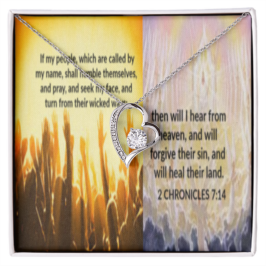 FOREVER LOVE NECKLACE IN SCRIPTURE COLLAGE