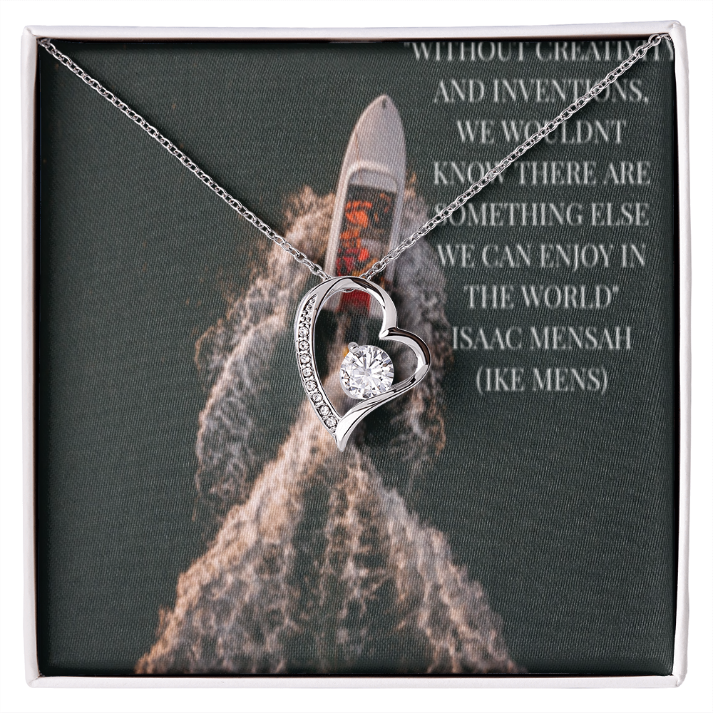 IKE MENS Quote Forever Love Necklace