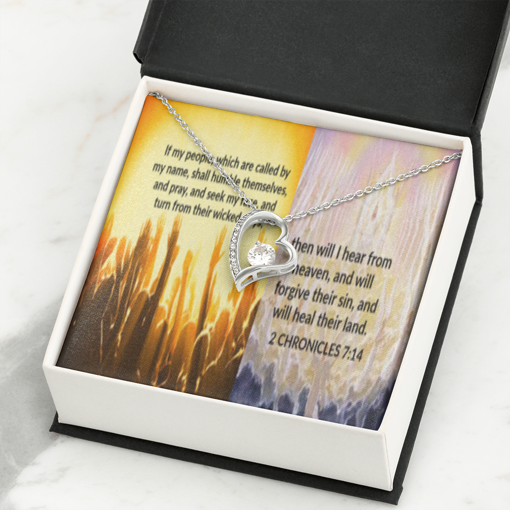 FOREVER LOVE NECKLACE IN SCRIPTURE COLLAGE