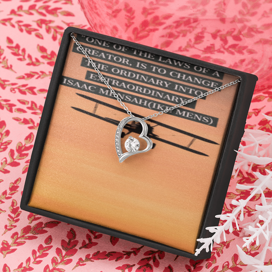 IKE MENS Quote Forever Love Necklace