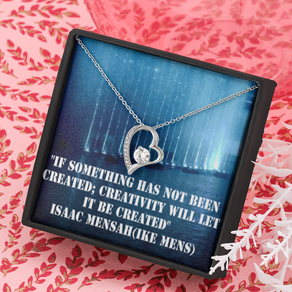 IKE MENS Quote Forever Love Necklace