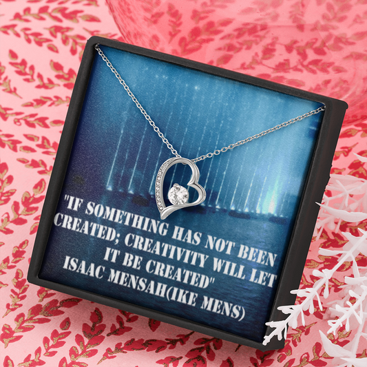 IKE MENS Quote Forever Love Necklace