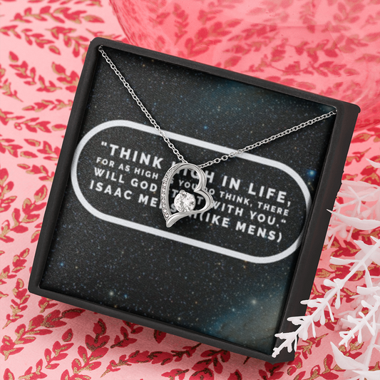 IKE MENS Quote Forever Love Necklace