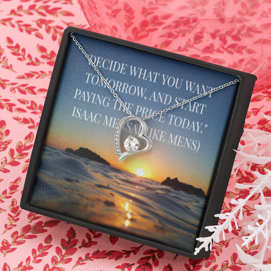 IKE MENS Quote Forever Love Necklace