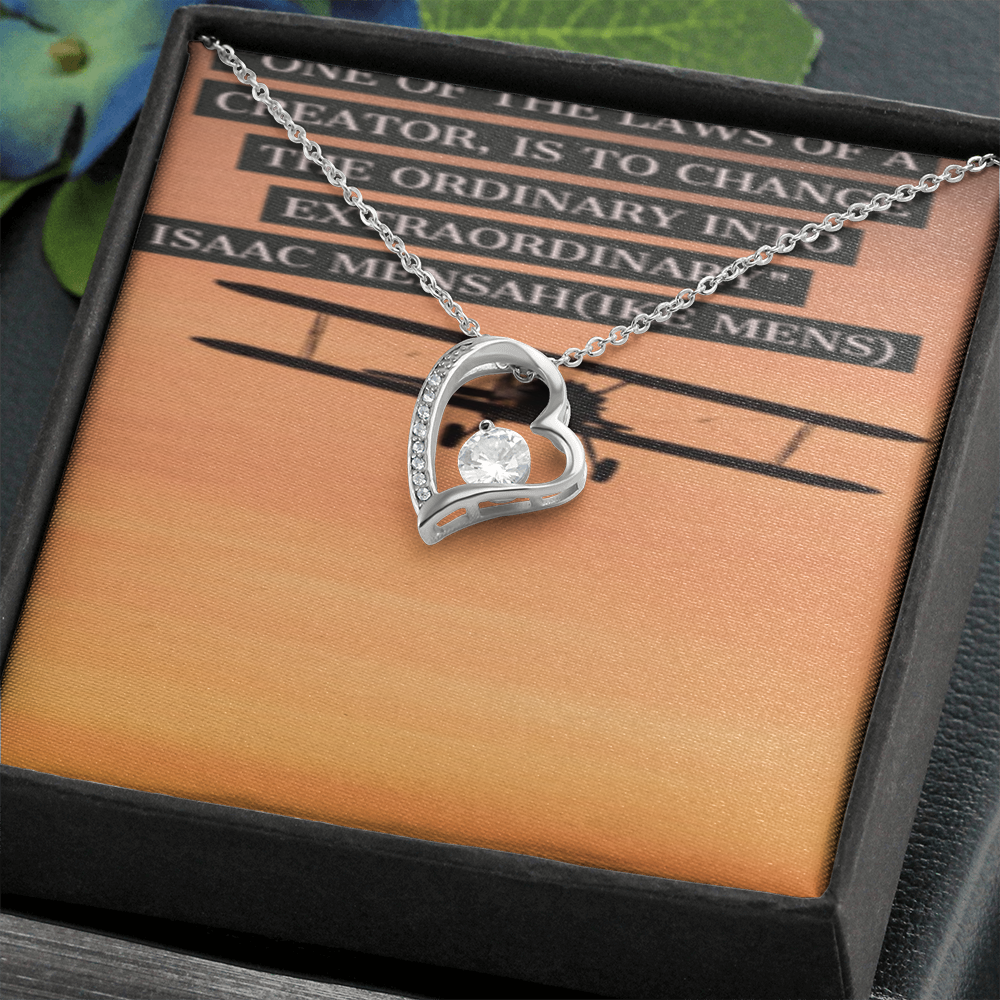 IKE MENS Quote Forever Love Necklace