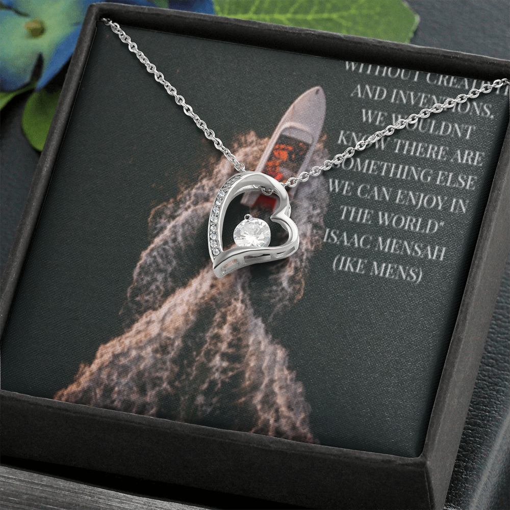 IKE MENS Quote Forever Love Necklace