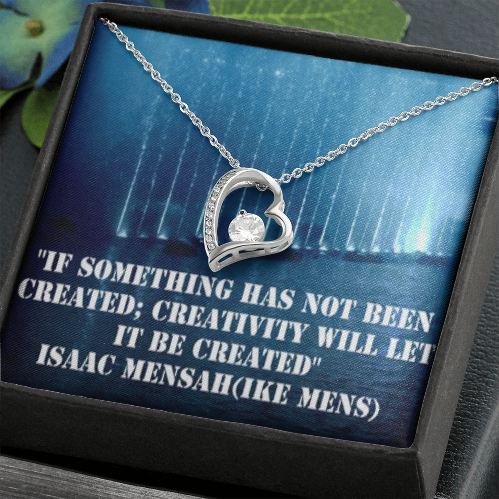 IKE MENS Quote Forever Love Necklace
