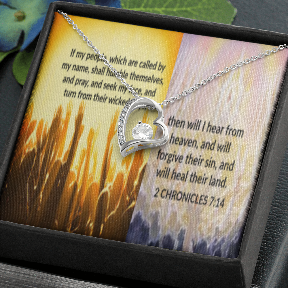 FOREVER LOVE NECKLACE IN SCRIPTURE COLLAGE