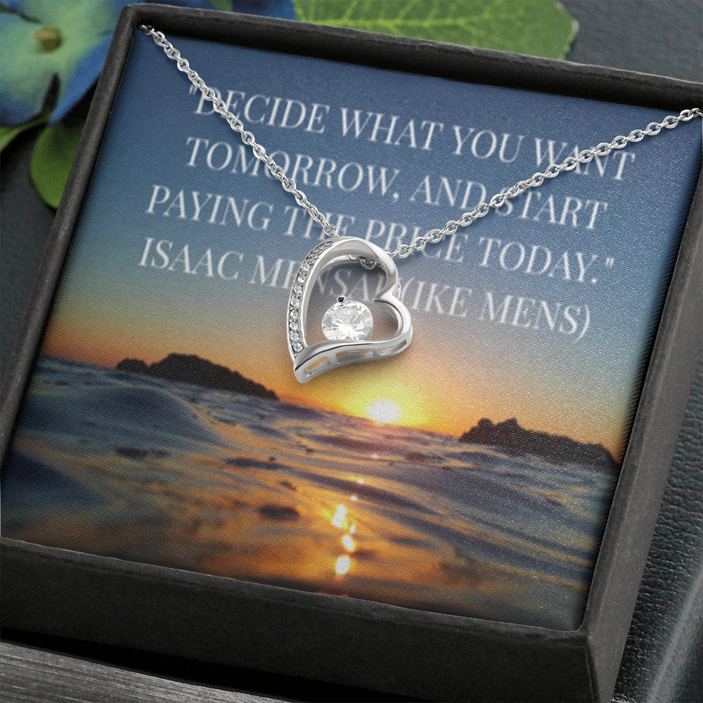 IKE MENS Quote Forever Love Necklace