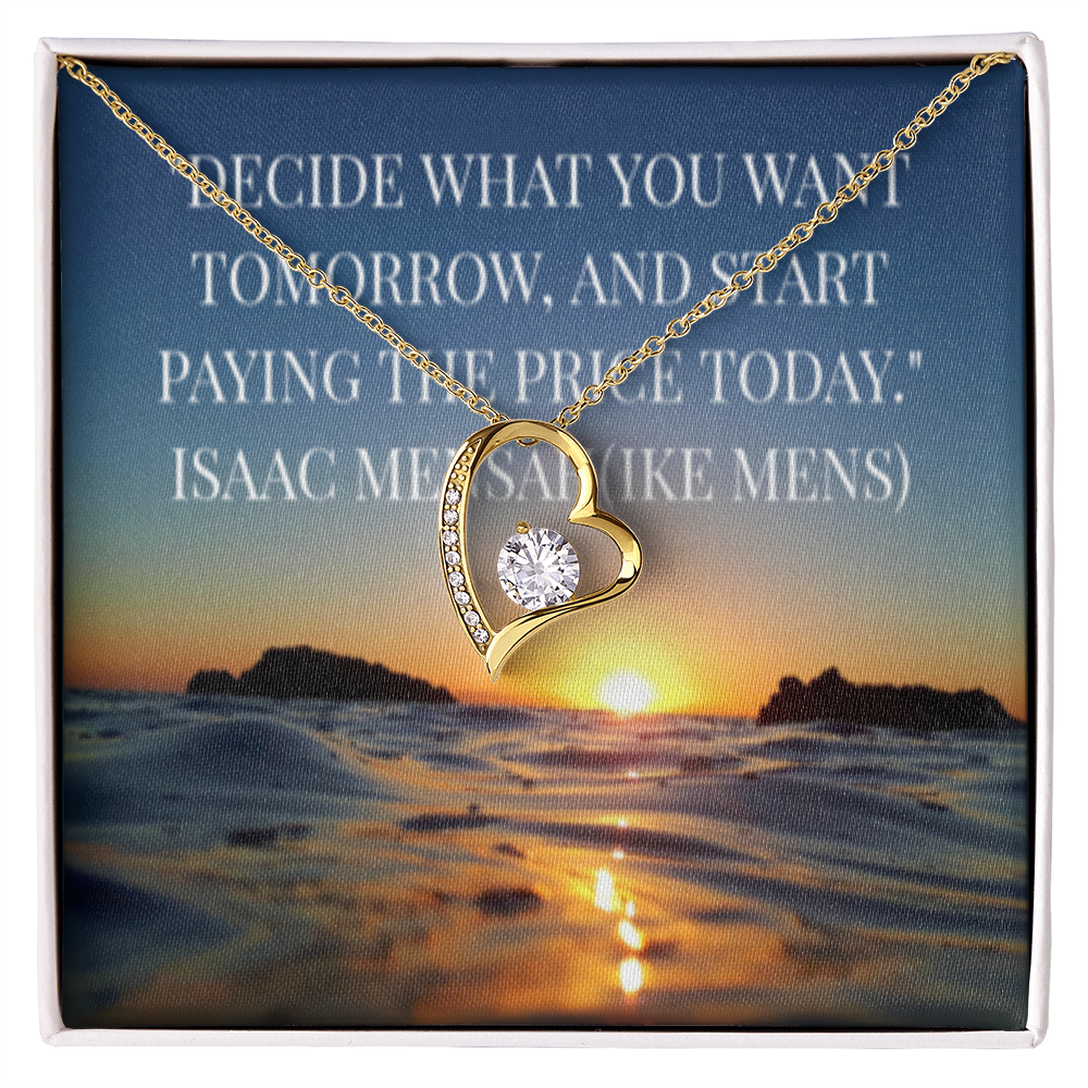 IKE MENS Quote Forever Love Necklace